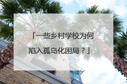 一些乡村学校为何陷入孤岛化困局？